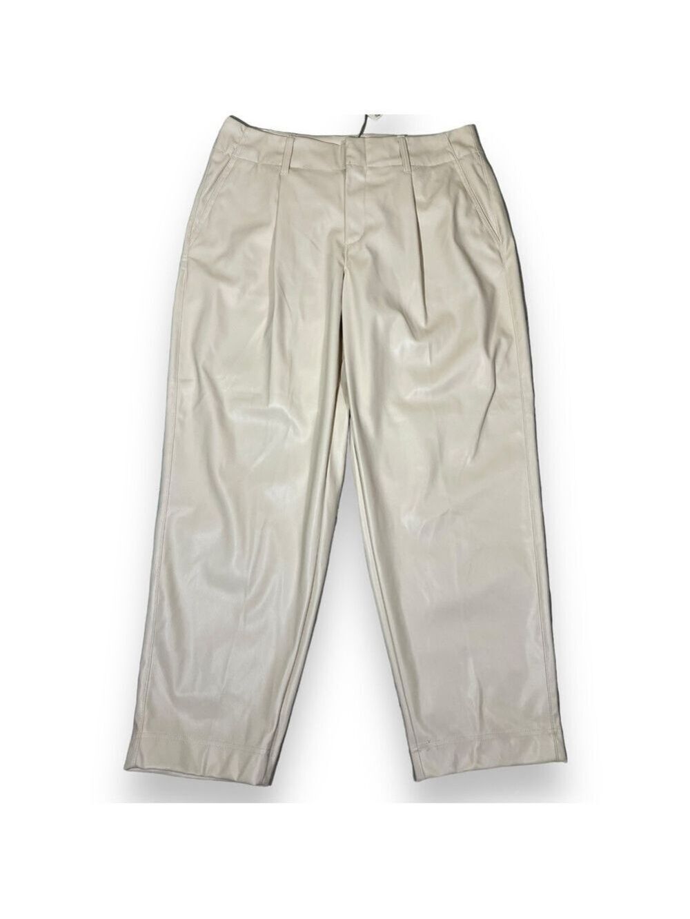 A New Day Women’s Faux Leather Tapered Leg Ankle Pants Caraway Seed Size 12 - Picture 2 of 6